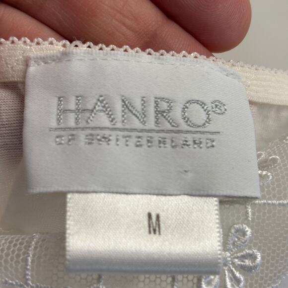 HANRO Of Switzerland Dainty Feminine Cotton Sleep Dress Size M Clean Lines Soft - Picture 3 of 7